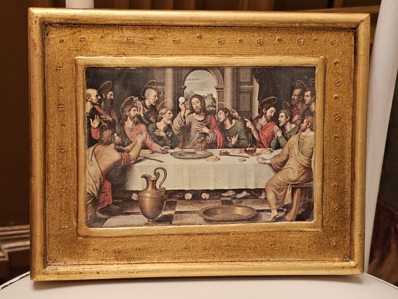 Cuadro: La Última Cena de Leonardo da Vinci. Mide 21x 17 cm