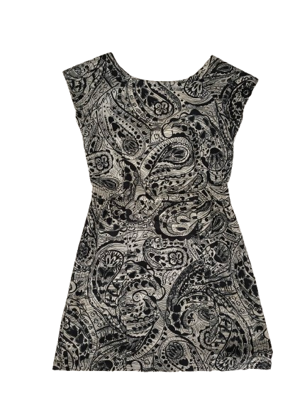 Vestido Mango Casual talla M estampado blanco y negro