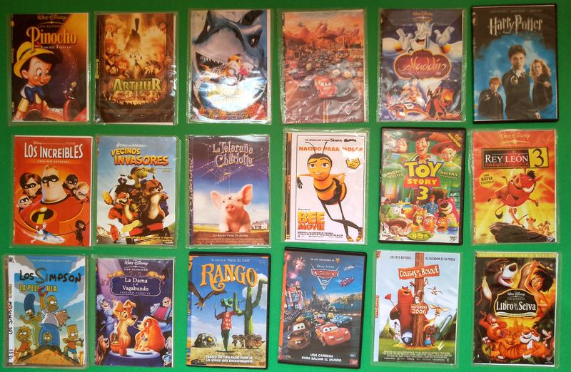Películas infantiles en DVD