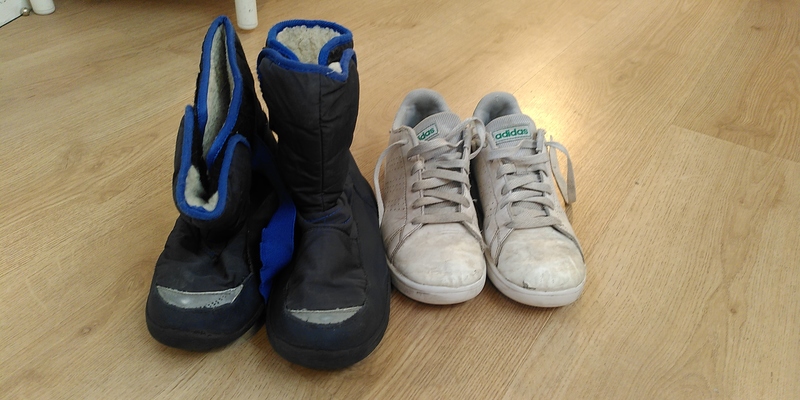 Deportivas talla 36 y botas nieve talla 35