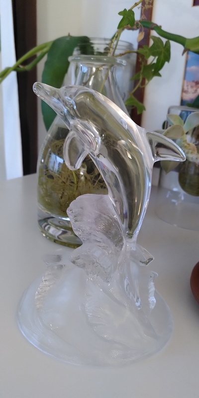 Delfín de cristal de decoración 