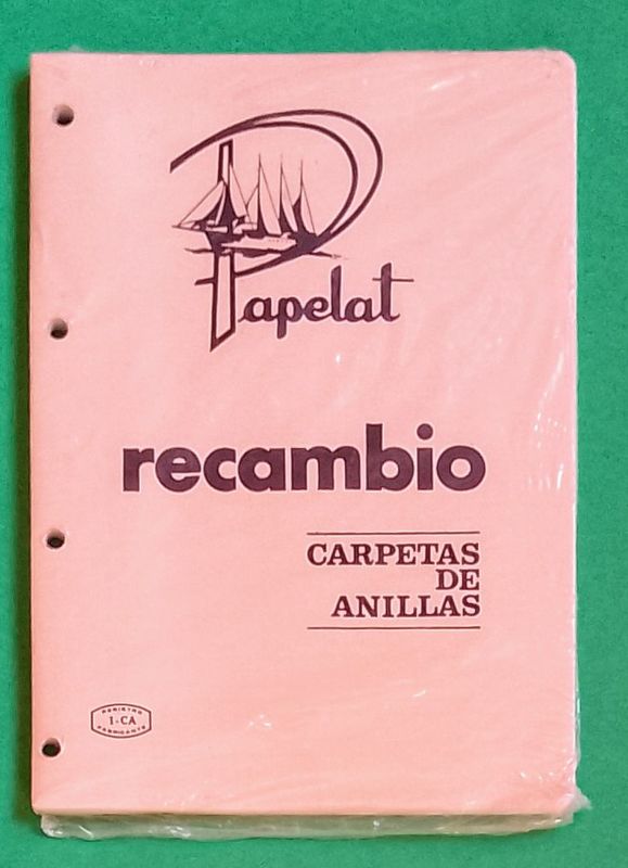 Recambio de cuartillas sin abrir