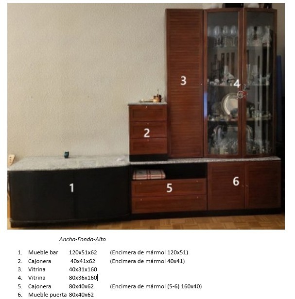 Regalo mueble de salón, completo o por partes