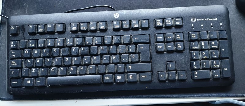 Teclado HP con lector de tarjeta inteligente (averiado)