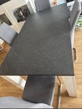 Mesa comedor 160x90 extensible a 210x90 con 4 sillas
