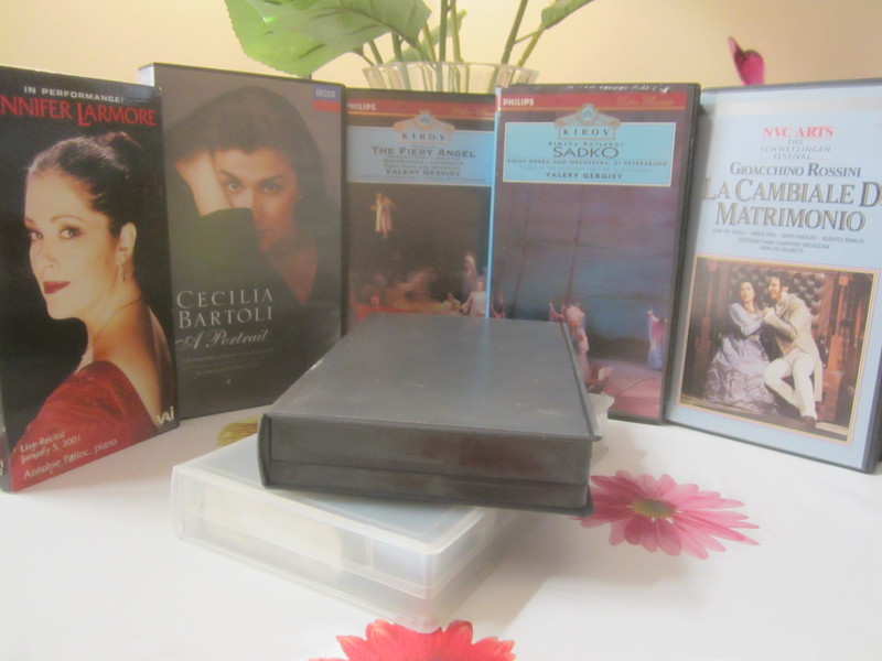Lote de 7 cintas de vídeo VHS de música lírica  